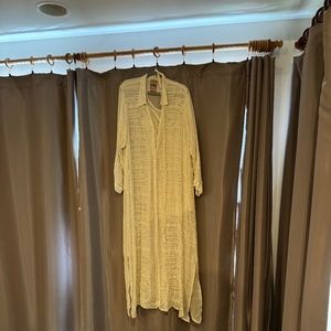 Johnny Was Off White long sleeve Maxi Dress